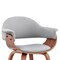 Armen Living Adalyn Gray Faux Leather and Walnut Wood Dining Room Accent Chair LCADCHWAGR - alternate 4